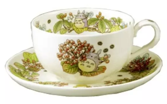Чашка для чая с молоком Noritake Bone China Мой сосед Тоторо и блюдце T97285/4660-5