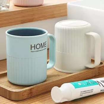 Чашка для чистки зубов Простая мода Домашняя жизнь Чашка для пар Чашка для зубной щетки Зубной цилиндр Чашка для ополаскивателя полости рта Туалет Бытовая скандинавская ванная комната Ручная работа синий