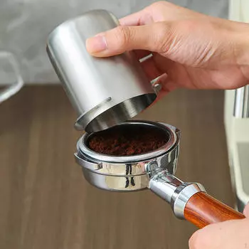 Чашка для дозирования кофе 58 мм, чашка для подачи порошка для портативного фильтра для бара Silver