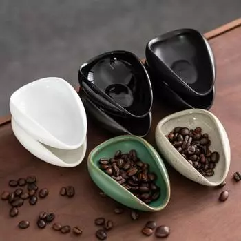 Чашка для дозирования кофе, инструменты бариста, утварь, портативная кофейная ложка для домашнего кафе, шведского стола, отеля, офиса, керамическая чаша для взвешивания кофейных зерен
