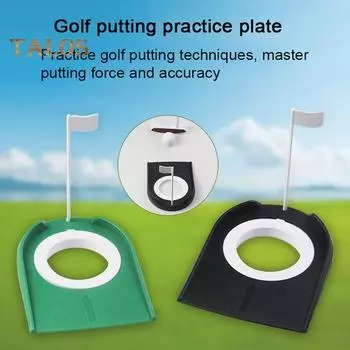 Чашка для гольфа с флажком Пластиковая лунка для гольфа Тренировочное пособие для тренировок в помещении Принадлежности для гольфа для игры в гольф на открытом воздухе в помещении, на улице, в офисе, на дворе, на лужайке зелёный