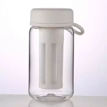 Чашка для холодного заваривания кофе, чашка для холодного заваривания, противоожоговая, пищевая, цвет груши, фрукты, камелия, чай, чашка для прямого питья, чашка для разделения воды для чая 450ml белый