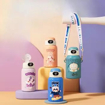 Чашка для измерения температуры из нержавеющей стали 316 с крышкой, подарочная чашка для воды для студентов 500ML