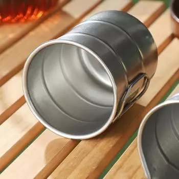 Чашка для кемпинга, кофейная кружка с складной ручкой, портативное молоко для питья чая для туристических поездок 500ml