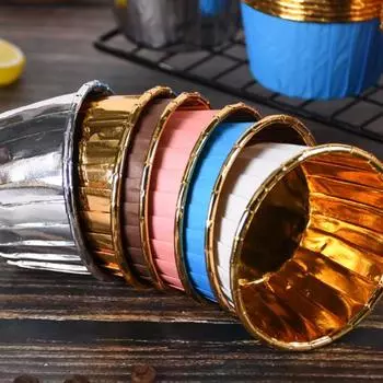 Чашка для кексов, красивая антипригарная многоцветная подкладка для кексов, отбортовка, безвкусная чашка для выпечки, чашка для кексов для приготовления пищи розовый