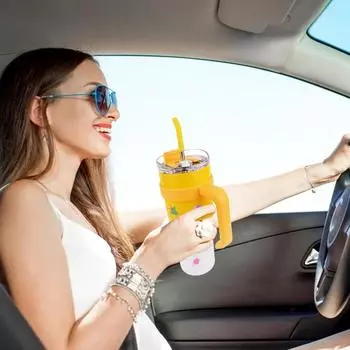 чашка для кофе из нержавеющей стали, 40 унций, стакан с ручкой, многоразовый вакуумный стакан для путешествий, переносной изолированный стакан с трубочкой 28 15 10.5 520g