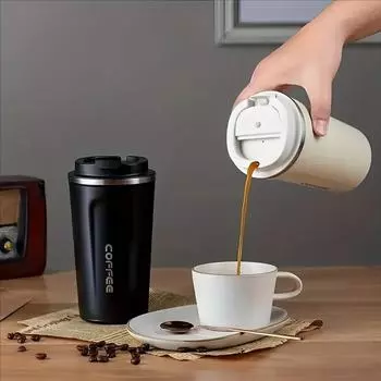 Чашка для кофе из нержавеющей стали 510 мл, термос, герметичная термос, термос для путешествий, термос, термос, бутылка для воды 500ml синий