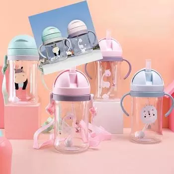 Чашка для кормления детей с соломинкой. Дети учатся кормлению. Питьевая бутылочка. Детская тренировочная чашка с соломинкой. зелёный