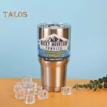 Чашка для льда из нержавеющей стали, 900 мл, изоляционный стакан большой емкости с соломой, автомобильная кофейная чашка для горячих холодных напитков, воды, чая, молока, офиса, изолированная на открытом воздухе 900ML