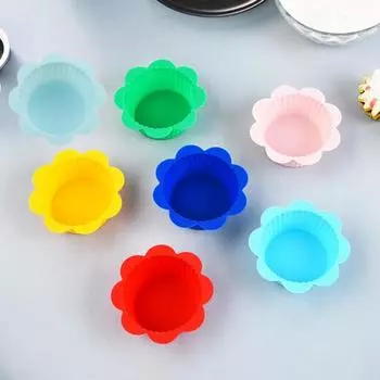 Чашка для маффинов, пищевая, 7 цветов, многоцелевая жёлтый