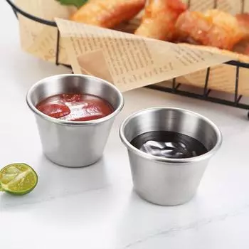 Чашка для макания соуса, высокая прочность, нержавеющая сталь, контейнер для соуса, горячий горшок, чаша для макания приправ L