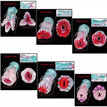 Чашка для мастурбации, тренировка пениса, секс-игрушки для мужчин, жидкий силикон в ботаническом стиле, новинка Alien17 см, вагинальные гранулы Sucki, секс-кукла