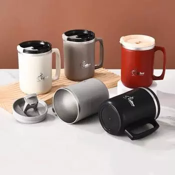 Чашка для молока и кофе из нержавеющей стали с двойными стенками, термоизолированные чашки и кружки для воды, металлическая кофейная кружка, кофейная кружка 480ML