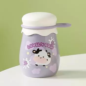 Чашка для молока с крышкой, симпатичная чашка для воды, высокая стоимость, большая емкость, кружка, Ins Feng Shui, маленькая подарочная керамическая чашка 350ML