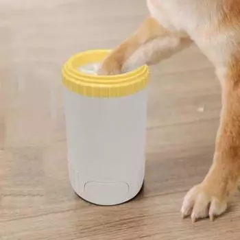 Чашка для мытья лап домашних животных 1 шт., постельное белье, автоматическое мытье лап, умная щетка для мытья лап собак и кошек, чистящие средства для ухода за грумером розовый