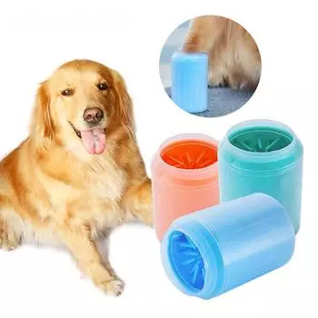 Чашка для мытья ног домашних животных, силиконовые чашки для чистки лап собак, мягкие расчески для быстрой очистки собак, кошек, грязь, лапы, инструменты для мытья ног домашних животных S оранжевый