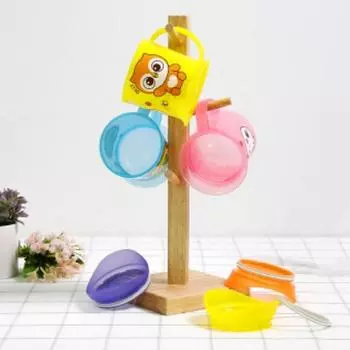 Чашка для начинающих Edison Friends, желтый + синий + розовый, 1 комплект