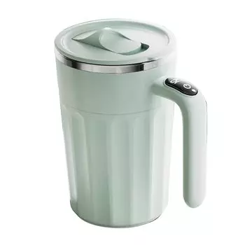 Чашка для перемешивания MACOLAUDER USB с электрической магнитной крышкой из нержавеющей стали, 450 мл, автоматическая чашка для перемешивания для домашнего офиса, настольная