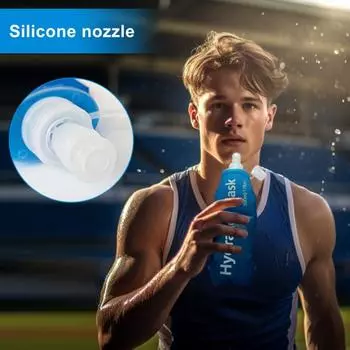 Чашка для питьевой воды. Складная мягкая бутылка для воды из ТПУ. Пищевой класс. Не содержит BPA. Герметичная конструкция. Легко моется. Дорожная фляга для воды. 150ML темно-синий