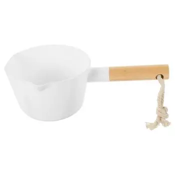 Чашка для полоскания туалета Кувшин для мытья воды Половник для ванны Аксессуары для дома Длинная ручка Совок Инструмент Покупки 30.5x15.8x9.8cm белый