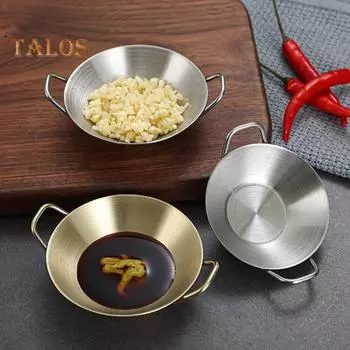 Чашка для приправ, зеркальная полировка, хранение, легкая, прочная, пищевая миска для соуса, кухонные принадлежности S серебряный