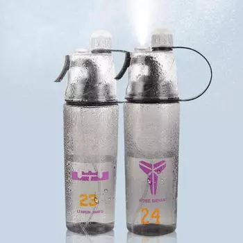 Чашка для распыления воды, пластиковая портативная чашка для фитнеса, многофункциональный чайник для занятий спортом на открытом воздухе, баскетбольная чашка Kobe 600ML