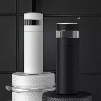 Чашка для разделения чая для мужчин и женщин. Чашка для чая двойного назначения Gao Yan, кружка из нержавеющей стали 316. 480ML белый