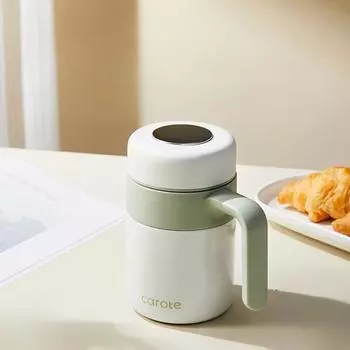 Чашка для разделения чая из нержавеющей стали 316, двухъярусная термокружка для офиса, чашка для чая с ручкой для студентов и студентов, ситечко для чая 500ml