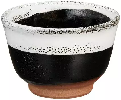 Чашка для сакэ Mino choko, 7 см, тенмоку какебун, сделано в Японии, ок.. 132-1770