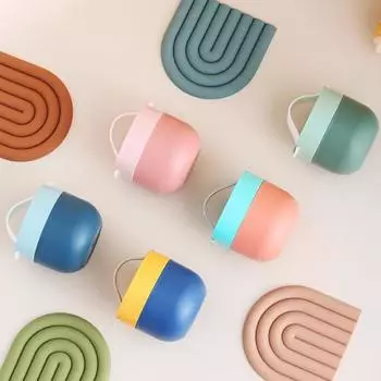 Чашка для супа, пищевая нержавеющая пластиковая емкость для приготовления еды, контейнер для обеда, миска для супа, коробка для дома A зелёный