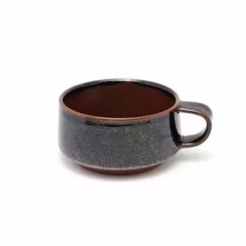 Чашка для супа Rikizo Palico черная Диаметр 11x Глубина Высота 6 см 385 мл Сделано в Японии 13.8x R-921746 чёрный