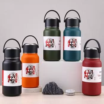 Чашка для тушеного чая большой емкости из нержавеющей стали 316 с ситечком для домашнего офиса, тлеющая чашка для чая, изоляционная чашка для чая 600ml синий