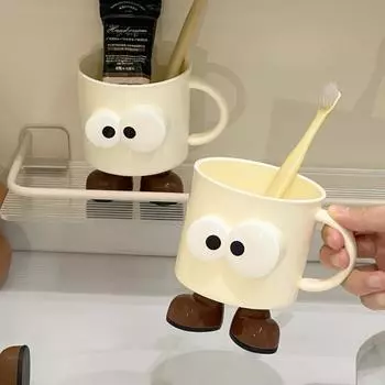 Чашка для ванной комнаты, студенческое общежитие, утолщенная, большой емкости, устойчивая к падениям, чашка для полоскания горла, бытовая пара, трехмерная пластиковая чашка 635ml слюда