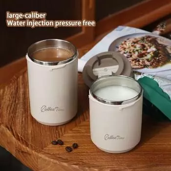 Чашка для воды 480 мл/380 мл. Хорошая герметичность. Двухслойная герметичная чашка большого диаметра. Легко моется. Питьевая вода. Антикоррозийная чашка для кофе с молоком из нержавеющей стали. 380ML кофейный