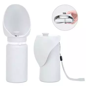 Чашка для воды для прогулок на природе, портативная поилка для домашних животных, уличная бутылка для воды, переносная чашка для прогулок с собакой, принадлежности для домашних животных, чашка для питья еды 550ml светло-серый