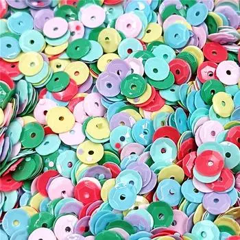 Чашка для воды Hanmade со средним отверстием 1500 шт., креативный декоративный материал для самостоятельного изготовления, вогнутый тип, фантомный цвет, круглые блестки, ювелирные изделия, аксессуары, чехол для телефона из ПВХ розовый