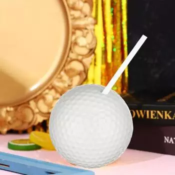 Чашка для воды, привлекательный напиток, уникальная практичная соломинка в форме гольфа для столовой