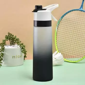 Чашка для воды с постепенным туманом на поверхности, спортивная чашка для воды с ярким распылением, мужские и женские пластиковые стаканчики для распыления воды, подарочные чашки One Size чёрный