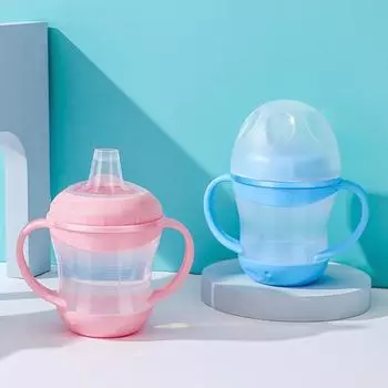 Чашка для воды с утконосом, конструкция для рта, герметичная портативная бутылочка с водой для младенцев, для наружного использования жёлтый