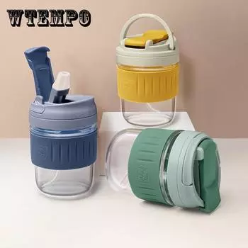 Чашка для воды, термостойкая кофейная чашка, женская, простая, милая, летняя, компактная, портативная, Ins Wind, летняя пластиковая соломенная чашка 360ml