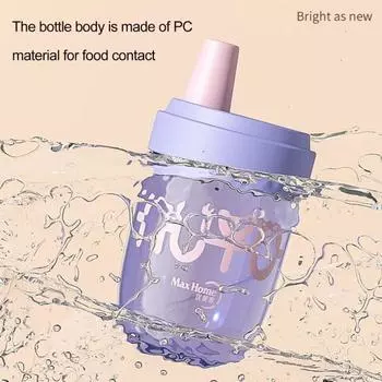 Чашка для воды Yousheng, 450 мл, соломинка большого калибра, хорошее уплотнение, вращающаяся крышка чашки, стабильное основание, пыленепроницаемый стакан для воды большой емкости, поставка на открытом воздухе белый