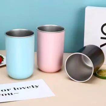 Чашка для воды Yousheng объемом 300 мл, эргономичная чашка для молока, удобная ручка, двухслойная чашка для кофе, чашка для чистки зубов, чашка для ополаскивателя полости рта, многофункциональная чашка для смешивания 300ML