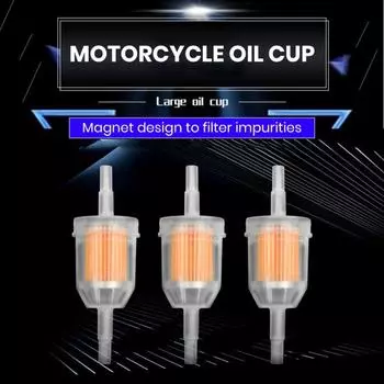 Чашка газового фильтра мотоцикла с магнитом Высокопроизводительная чашка масляного фильтра Универсальный мотоцикл Скутер Байк Запчасти Сменные аксессуары оранжевый