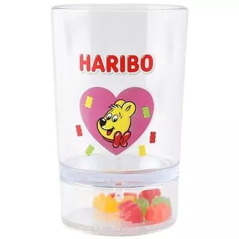 Чашка Haribo Gold Bear прозрачная 200мл, розовый, 1 шт.