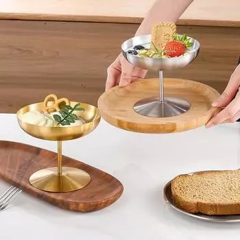 Чашка из нержавеющей стали 304 на высоких ножках, ресторан, бар, вино, десерт, принадлежности для мороженого