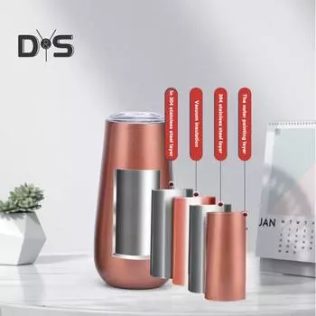 Чашка из яичной скорлупы на 180 мл U-образная термостойкая пивная кружка для вина из нержавеющей стали с брызгозащищенной крышкой Эргономичный портативный дизайн для удобного питья