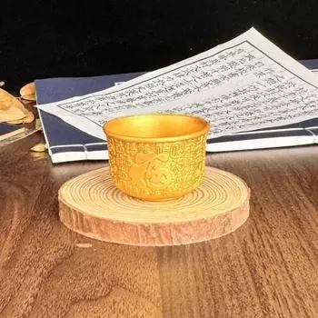 Чашка из сплава, посвященная богу богатства, Будде, чашке Байфу, украшениям на удачу, домашним чашам для поклонения, внутреннему убранству, настольным украшениям 1pc