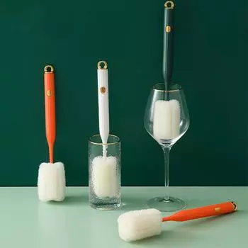 Чашка, кружка, бутылка с водой, щетка для чистки, инструменты, губка, кухонная губка для чистки, съемная головка, щетка для чистки с длинной ручкой для дома синий