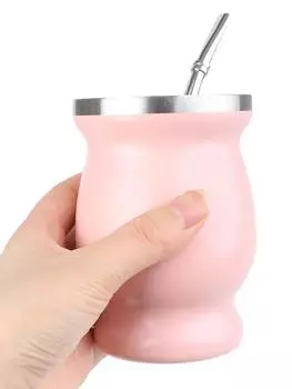 Чашка Madai из нержавеющей стали, чашка для чая в форме тыквы, чашка для воды, изолированная чашка Big Belly из Южной Америки и Аргентины 240ml