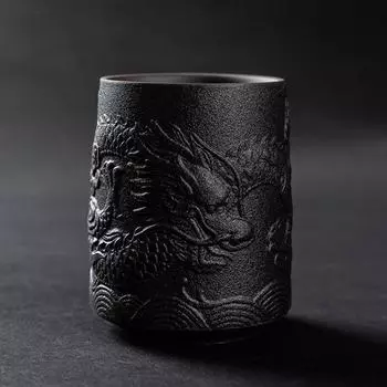 Чашка ручной работы из пурпурной глины с рельефным изображением дракона паньлун, персональная чашка для дегустации чая, чашка для кунг-фу, керамическая мастер-чашка, высококлассная чайная чашка